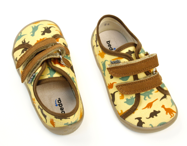 BEDA barefoot tenisky Dinosaurs BFN 170040/TEX/W/OP
